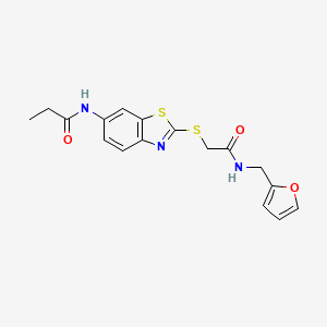 N-[2-({2-[(furan-2-ylmethyl)amino]-2-oxoethyl}sulfanyl)-1,3-benzothiazol-6-yl]propanamide