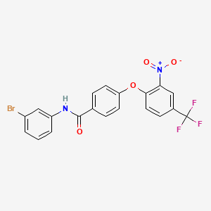 N-(3-bromophenyl)-4-[2-nitro-4-(trifluoromethyl)phenoxy]benzamide