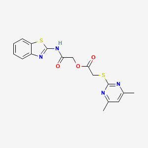 2-(1,3-Benzothiazol-2-ylamino)-2-oxoethyl [(4,6-dimethylpyrimidin-2-yl)sulfanyl]acetate