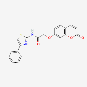 2-[(2-oxo-2H-chromen-7-yl)oxy]-N-(4-phenyl-1,3-thiazol-2-yl)acetamide