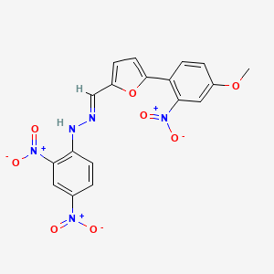 (2E)-1-(2,4-dinitrophenyl)-2-{[5-(4-methoxy-2-nitrophenyl)furan-2-yl]methylidene}hydrazine