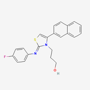 3-[(2Z)-2-[(4-fluorophenyl)imino]-4-(naphthalen-2-yl)-1,3-thiazol-3(2H)-yl]propan-1-ol