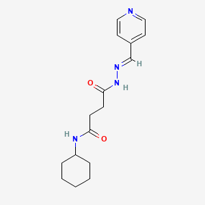 N-cyclohexyl-4-oxo-4-[(2E)-2-(pyridin-4-ylmethylene)hydrazino]butanamide