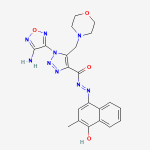 1-(4-amino-1,2,5-oxadiazol-3-yl)-N'-[(1E)-3-methyl-4-oxonaphthalen-1(4H)-ylidene]-5-(morpholin-4-ylmethyl)-1H-1,2,3-triazole-4-carbohydrazide