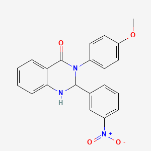 3-(4-methoxyphenyl)-2-(3-nitrophenyl)-2,3-dihydroquinazolin-4(1H)-one