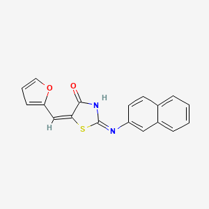 (2E,5E)-5-(2-furylmethylene)-2-(2-naphthylimino)-1,3-thiazolidin-4-one