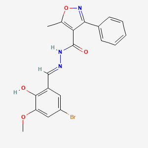 N'-[(E)-(5-bromo-2-hydroxy-3-methoxyphenyl)methylidene]-5-methyl-3-phenyl-1,2-oxazole-4-carbohydrazide