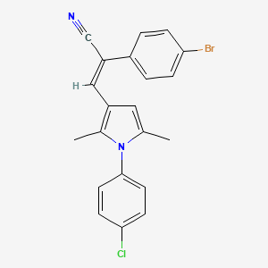 (2E)-2-(4-bromophenyl)-3-[1-(4-chlorophenyl)-2,5-dimethyl-1H-pyrrol-3-yl]prop-2-enenitrile