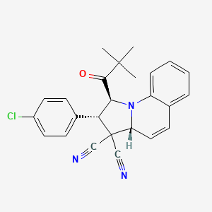 (1S,2S,3aR)-2-(4-chlorophenyl)-1-(2,2-dimethylpropanoyl)-1,2-dihydropyrrolo[1,2-a]quinoline-3,3(3aH)-dicarbonitrile