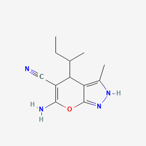 6-Amino-4-(butan-2-yl)-3-methyl-1,4-dihydropyrano[2,3-c]pyrazole-5-carbonitrile