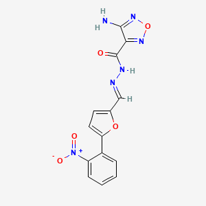 4-Amino-N'-[(E)-[5-(2-nitrophenyl)furan-2-YL]methylidene]-1,2,5-oxadiazole-3-carbohydrazide