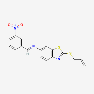 N-[(E)-(3-nitrophenyl)methylidene]-2-(prop-2-en-1-ylsulfanyl)-1,3-benzothiazol-6-amine