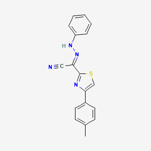 (2E)-[4-(4-methylphenyl)-1,3-thiazol-2-yl](2-phenylhydrazinylidene)ethanenitrile