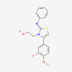 2-[(2Z)-4-(3-fluoro-4-methoxyphenyl)-2-(phenylimino)-1,3-thiazol-3(2H)-yl]ethanol