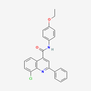 molecular formula C24H19ClN2O2 B11529519 8-chloro-N-(4-ethoxyphenyl)-2-phenylquinoline-4-carboxamide 