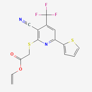 Ethenyl {[3-cyano-6-(thiophen-2-yl)-4-(trifluoromethyl)pyridin-2-yl]sulfanyl}acetate