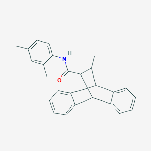 molecular formula C27H27NO B11529547 N-Mesityl-12-methyl-9,10-dihydro-9,10-ethanoanthracene-11-carboxamide 