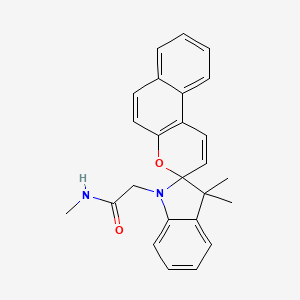 molecular formula C25H24N2O2 B11529548 2-(3',3'-dimethylspiro[benzo[f]chromene-3,2'-indol]-1'(3'H)-yl)-N-methylacetamide 