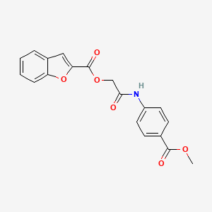 molecular formula C19H15NO6 B11529571 2-{[4-(Methoxycarbonyl)phenyl]amino}-2-oxoethyl 1-benzofuran-2-carboxylate 