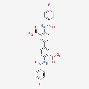 4,4'-Bis{[(4-fluorophenyl)carbonyl]amino}biphenyl-3,3'-dicarboxylic acid