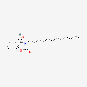 3-Dodecyl-4-hydroxy-4-methyl-1-oxa-3-azaspiro[4.5]decan-2-one