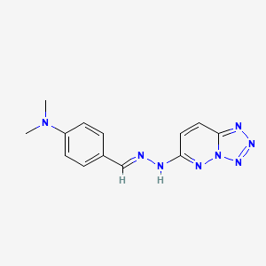 N,N-dimethyl-4-{(E)-[2-(tetrazolo[1,5-b]pyridazin-6-yl)hydrazinylidene]methyl}aniline