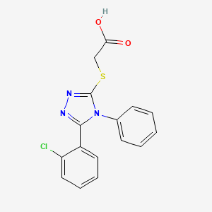 {[5-(2-chlorophenyl)-4-phenyl-4H-1,2,4-triazol-3-yl]sulfanyl}acetic acid