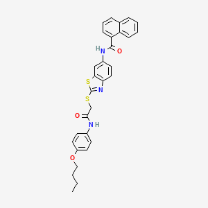 N-[2-({2-[(4-butoxyphenyl)amino]-2-oxoethyl}sulfanyl)-1,3-benzothiazol-6-yl]naphthalene-1-carboxamide