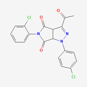 3-acetyl-5-(2-chlorophenyl)-1-(4-chlorophenyl)-3a,6a-dihydropyrrolo[3,4-c]pyrazole-4,6(1H,5H)-dione