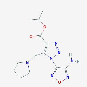 propan-2-yl 1-(4-amino-1,2,5-oxadiazol-3-yl)-5-(pyrrolidin-1-ylmethyl)-1H-1,2,3-triazole-4-carboxylate