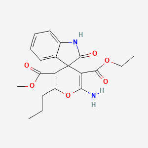 3'-Ethyl 5'-methyl 2'-amino-2-oxo-6'-propyl-1,2-dihydrospiro[indole-3,4'-pyran]-3',5'-dicarboxylate