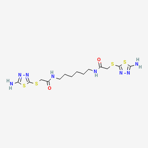 N,N'-hexane-1,6-diylbis{2-[(5-amino-1,3,4-thiadiazol-2-yl)sulfanyl]acetamide}