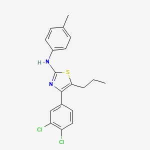 molecular formula C19H18Cl2N2S B11529661 4-(3,4-dichlorophenyl)-N-(4-methylphenyl)-5-propyl-1,3-thiazol-2-amine 