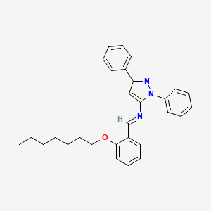 N-{(E)-[2-(heptyloxy)phenyl]methylidene}-1,3-diphenyl-1H-pyrazol-5-amine