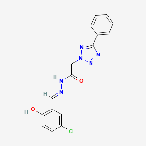 N'-[(E)-(5-chloro-2-hydroxyphenyl)methylidene]-2-(5-phenyl-2H-tetrazol-2-yl)acetohydrazide