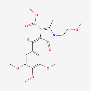 methyl (4Z)-1-(2-methoxyethyl)-2-methyl-5-oxo-4-(3,4,5-trimethoxybenzylidene)-4,5-dihydro-1H-pyrrole-3-carboxylate