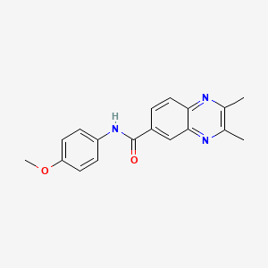 N-(4-methoxyphenyl)-2,3-dimethylquinoxaline-6-carboxamide