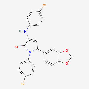 5-(1,3-benzodioxol-5-yl)-1-(4-bromophenyl)-3-[(4-bromophenyl)amino]-1,5-dihydro-2H-pyrrol-2-one