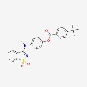 4-[(1,1-Dioxido-1,2-benzothiazol-3-yl)(methyl)amino]phenyl 4-tert-butylbenzoate