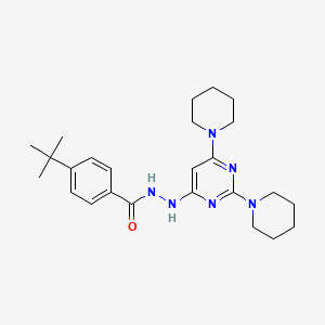 4-tert-butyl-N'-[2,6-di(piperidin-1-yl)pyrimidin-4-yl]benzohydrazide