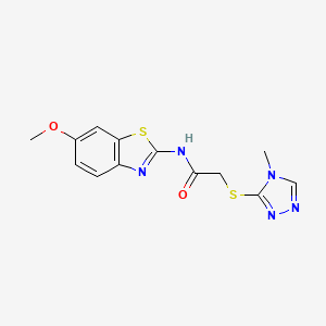 N-(6-methoxy-1,3-benzothiazol-2-yl)-2-[(4-methyl-4H-1,2,4-triazol-3-yl)sulfanyl]acetamide