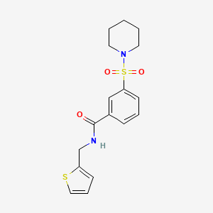 3-piperidin-1-ylsulfonyl-N-(thiophen-2-ylmethyl)benzamide