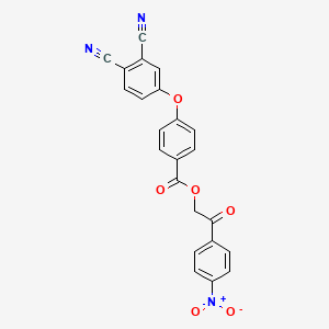 2-(4-Nitrophenyl)-2-oxoethyl 4-(3,4-dicyanophenoxy)benzoate