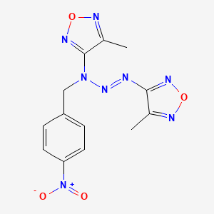 3,3'-[(1E)-3-(4-nitrobenzyl)triaz-1-ene-1,3-diyl]bis(4-methyl-1,2,5-oxadiazole)