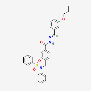 N-phenyl-N-[4-({(2E)-2-[3-(prop-2-en-1-yloxy)benzylidene]hydrazinyl}carbonyl)benzyl]benzenesulfonamide