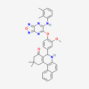 5-[4-({6-[(2,3-dimethylphenyl)amino][1,2,5]oxadiazolo[3,4-b]pyrazin-5-yl}oxy)-3-methoxyphenyl]-2,2-dimethyl-2,3,5,6-tetrahydrobenzo[a]phenanthridin-4(1H)-one