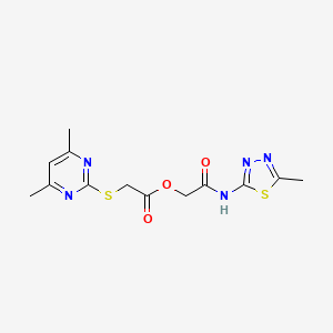 2-[(5-Methyl-1,3,4-thiadiazol-2-yl)amino]-2-oxoethyl [(4,6-dimethylpyrimidin-2-yl)sulfanyl]acetate