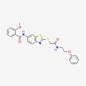 2-methoxy-N-[2-({2-oxo-2-[(2-phenoxyethyl)amino]ethyl}sulfanyl)-1,3-benzothiazol-6-yl]benzamide