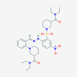 1-({2-[(2E)-2-{2-[3-(diethylcarbamoyl)piperidin-1-yl]benzylidene}hydrazinyl]-5-nitrophenyl}sulfonyl)-N,N-diethylpiperidine-3-carboxamide