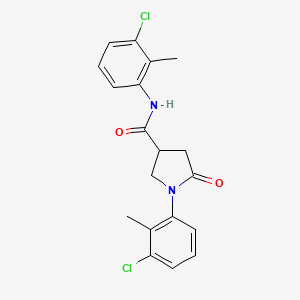 N,1-bis(3-chloro-2-methylphenyl)-5-oxopyrrolidine-3-carboxamide